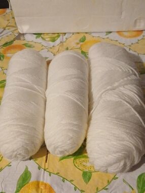 Soft White Yarn Skeins - 3 Pack